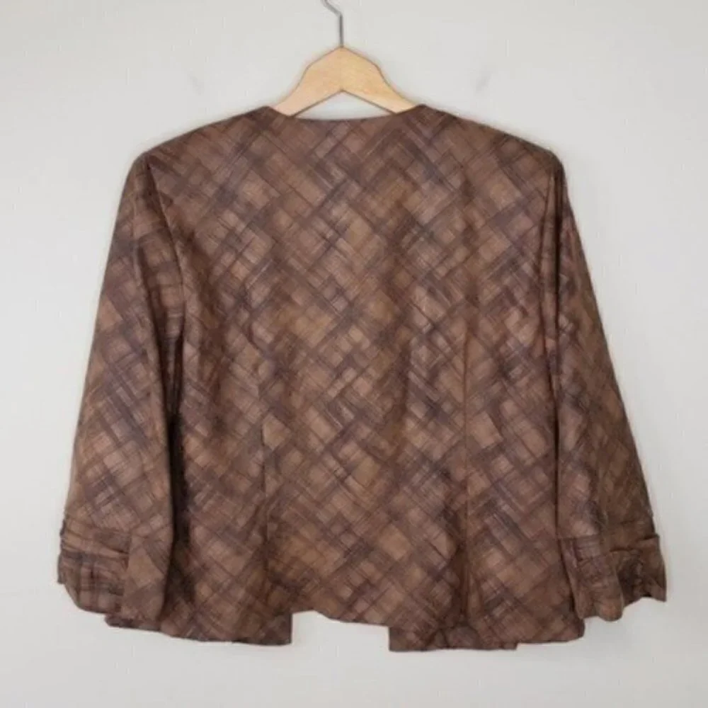 Dress Barn Faux Suede Open Front Blazer Size Large